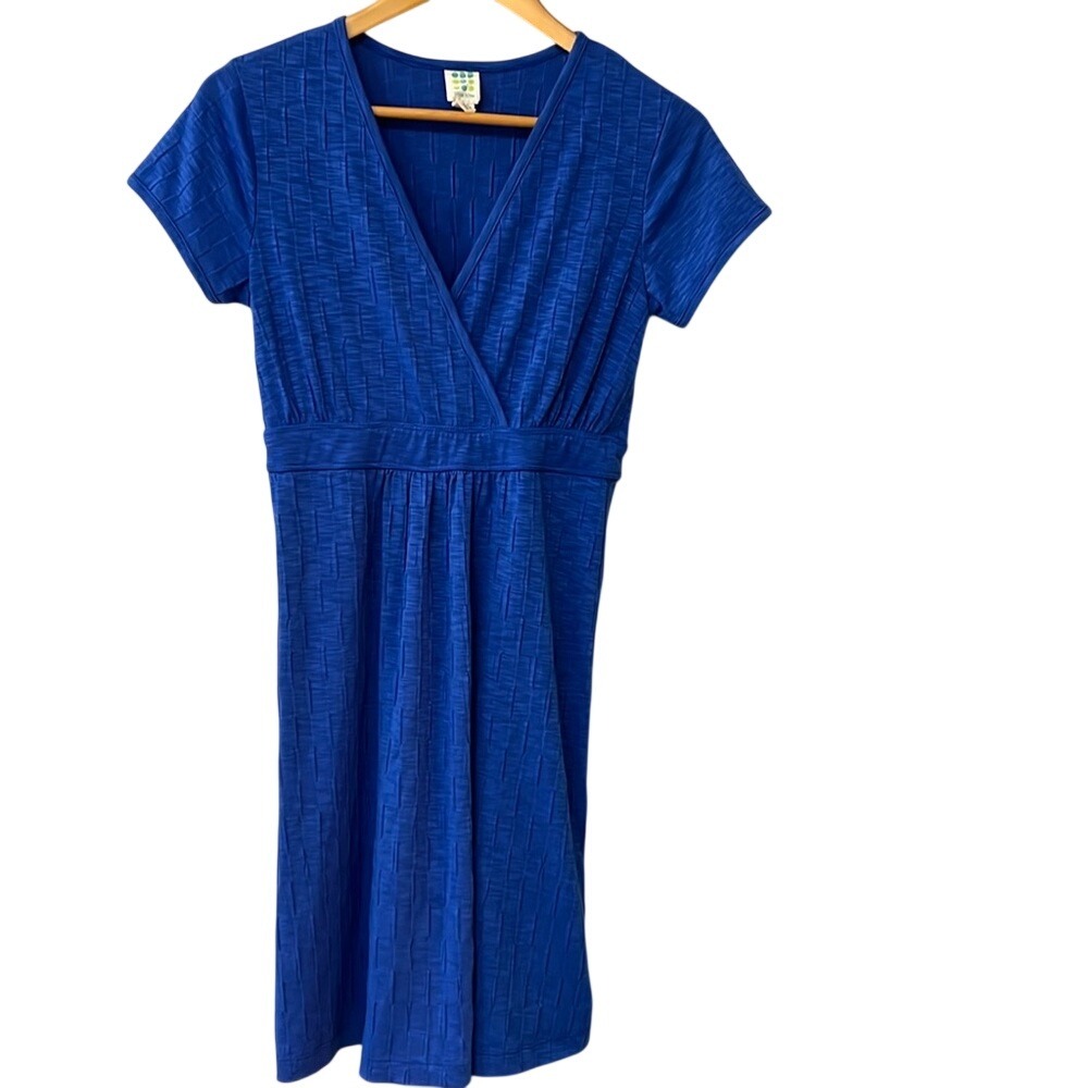 Title Nine Women Matahari Athletic Zippered Pocket A Line Dress Size Medium Blue